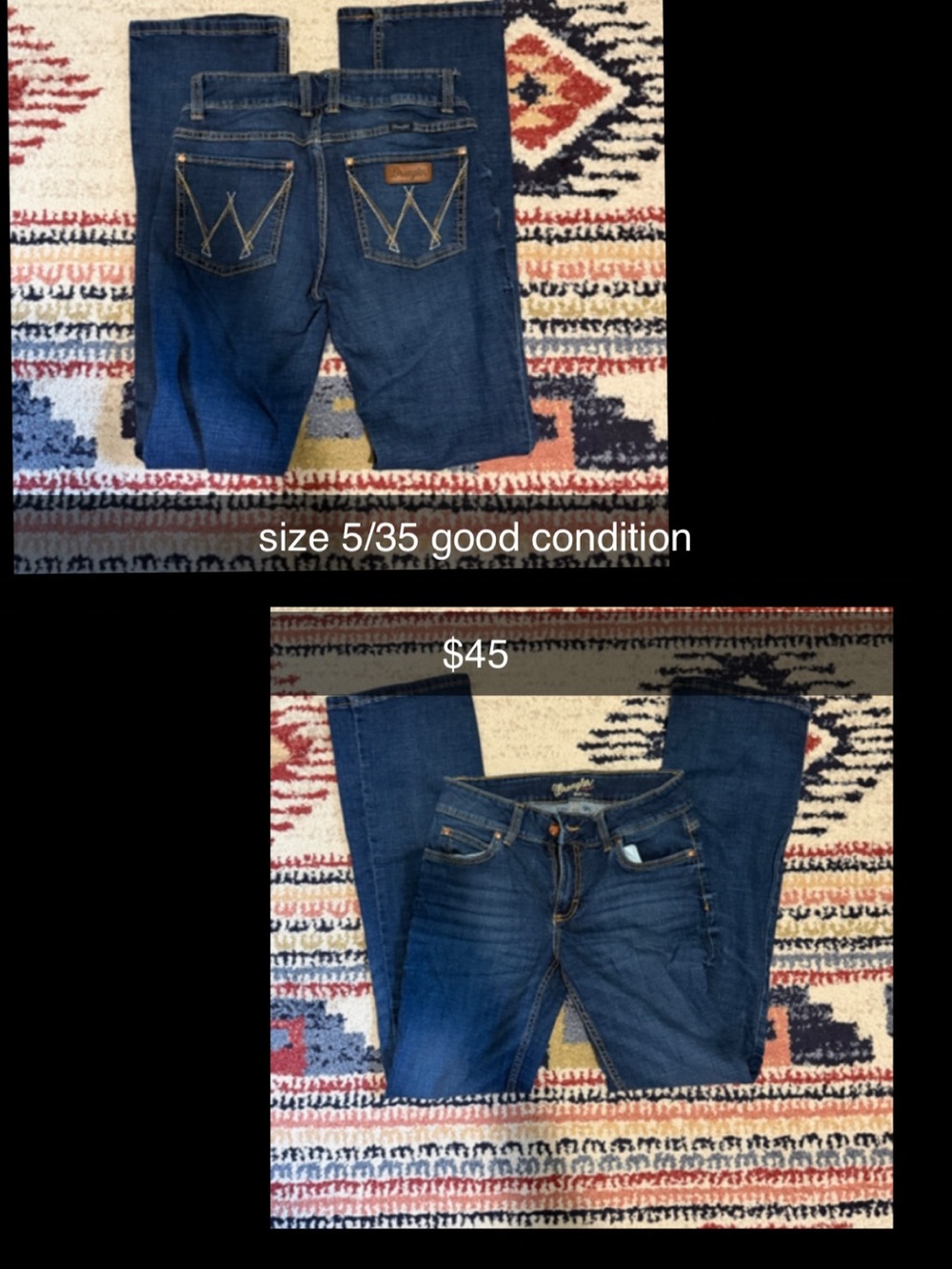 Wrangler Women's Indigo Blue Straight-Leg Jeans